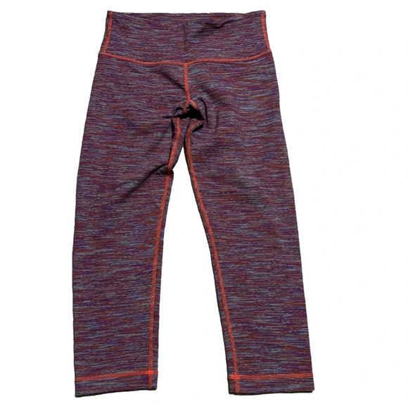 lululemon athletica Pants - Lululemon Wunder Under Crop Leggings Luon Woman's Size 4 Wee Are from Space